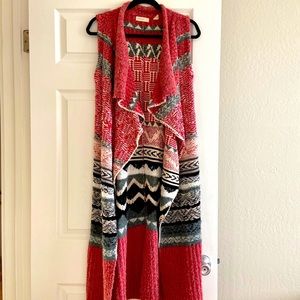 Anthropologie Long Sweater Vest